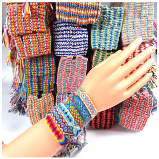 Hand woven hand rope contrasting color bracelet ankle chain