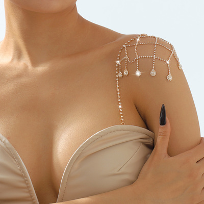 Super Sparkling Crystal Tassel Pearl Pendant Shoulder Chain