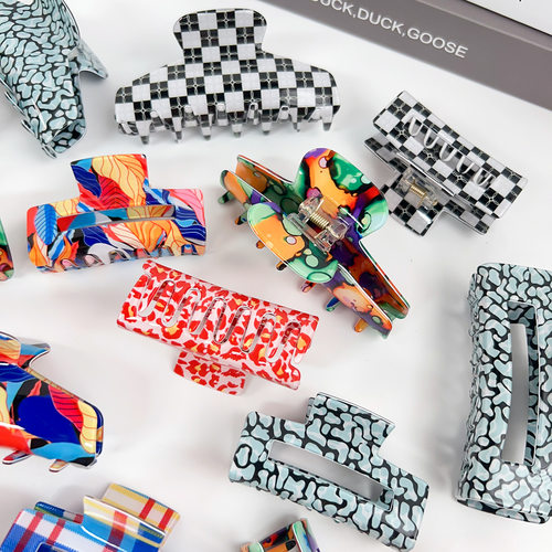 Hollow out grab clip floral hair clip hair accessory shark