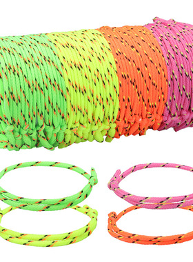 Neon rope woven friendship bracelet with adjustable hand rop