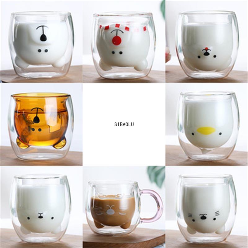 ayer glass mug coffee cup, christmas mug gift ,cute milk cup