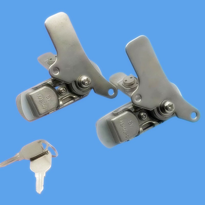 304不锈钢平h面锁新型AB403-1带挂基业箱开关柜门锁自动化机械锁