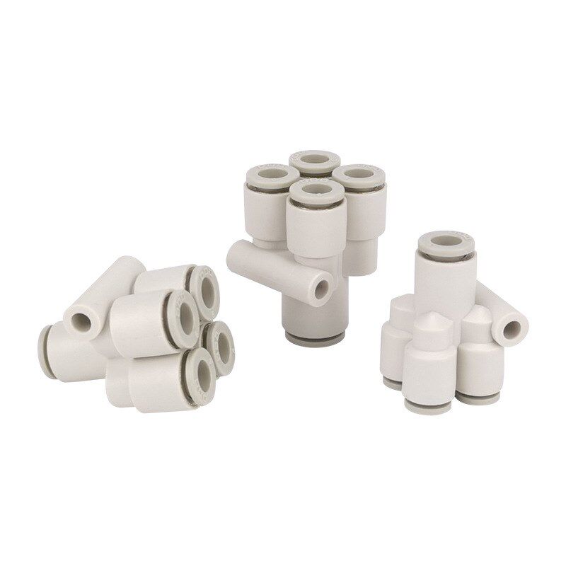 Y型五通气动接头KQ2UD04-06气管快速接头变径PRG08-10Z异径一变四