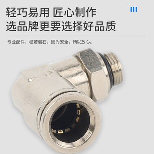 PLG全铜外螺纹接头快r速接头公螺螺纹气动接头螺纹弯头气管接头