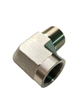 模具镀白锌1-1/4mNPT内外牙90度弯头内丝外丝液压模温机连接配件