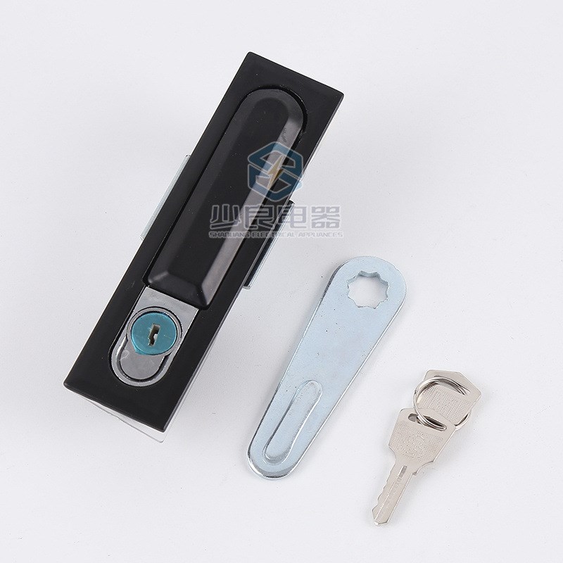 电柜锁平面锁eMS818开关电柜门锁MS490锁机箱电箱锁铜芯XL21动力