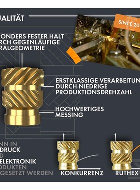 270pcs 土八铜螺母盒装 插入塑料零件的螺母 X3D印刷零件