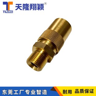冷却运水接头TJS M天翔模具外牙快速插头黄铜母接头天翔 3n02