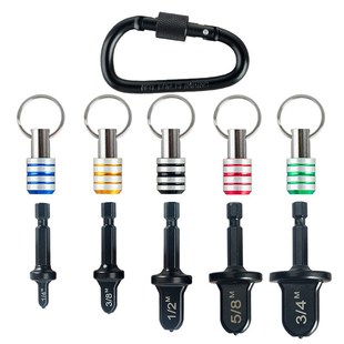 彩色登山扣套筒5pcs喇叭口胀管器快换钥匙扣R管口扩大工具套装