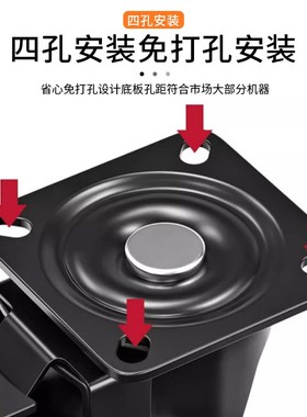 万向轮重型低重心脚轮o2寸3寸工业承重推车轱辘牛仔轮双轴承尼龙