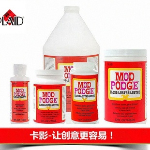 摩宝胶流体画浇筑剂照片转印木头经典 Podge 高光手工胶 Mod plaid