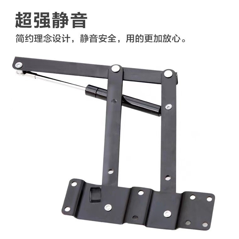 多功能气动杆茶几升降架 咖啡桌茶几五金配件 液压缓冲折叠升降器