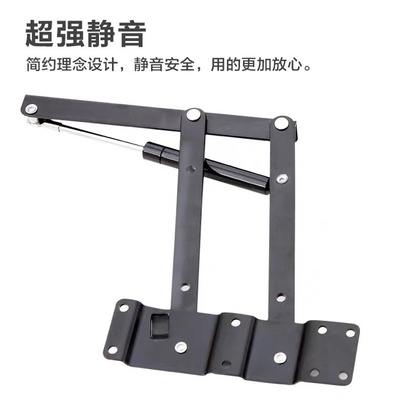 多功能气动杆茶几升降架 咖啡桌茶几五金配件 液压缓冲折叠升降器