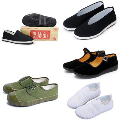 新四军成人平底布鞋松紧口演出鞋