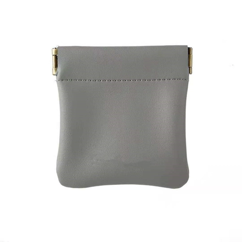 Портативный ретро -автоматический закрытие шрапнельной кожи крайняя плоть кожаная монета.