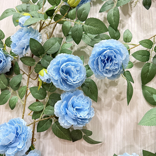 仿真牡丹花藤条塑料假花藤条客厅空调管道缠绕遮挡藤蔓植物