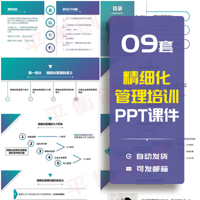 精细化管理培训PPT成品课件企业公司幼儿园医院班组物业学习素材