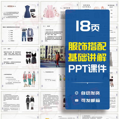 18页服饰服装搭配基础技巧讲解培训PPT课件服装搭配职业着装素材