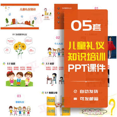 幼儿园儿童礼仪知识培训PPT个人家庭社交礼仪个人的站姿坐姿走姿