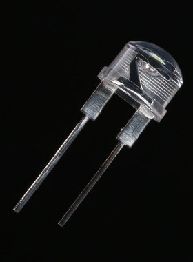 8MM/F8直插草帽LED灯珠 白发蓝 蓝色发光二极管10只