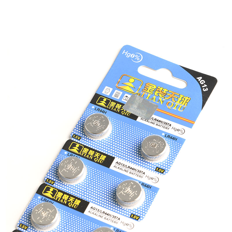 AG13 L1154 LR44 303 RW32 357A锌锰扣式电池 （10只）