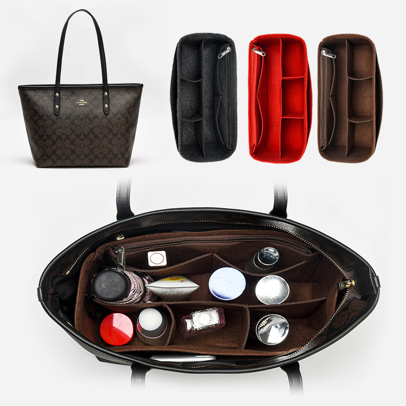 适用于coach蔻驰central托特包内胆包内衬mk收纳整理包中包内袋中