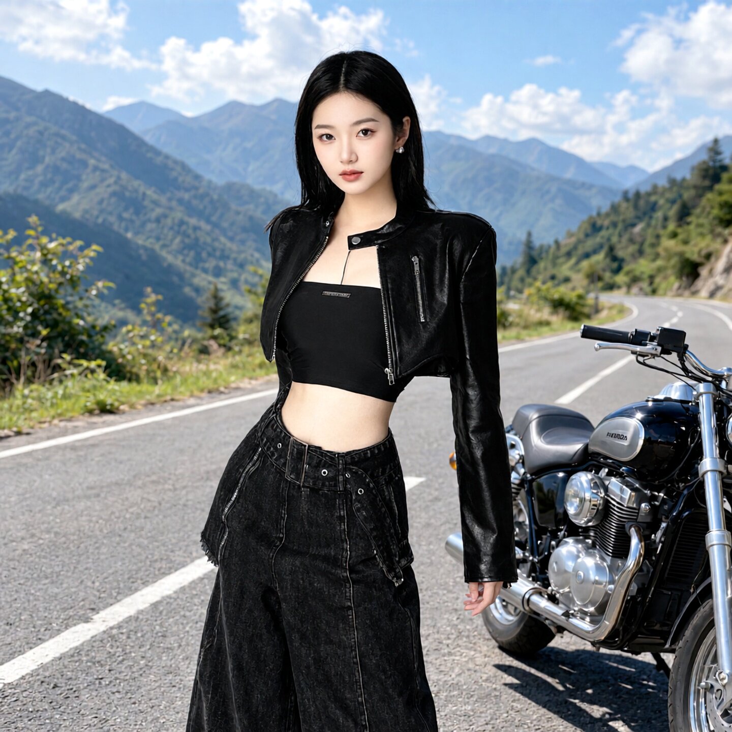2026秋冬新女外套棕黑色休闲外套机车服短款皮衣夹克上衣收腰显瘦