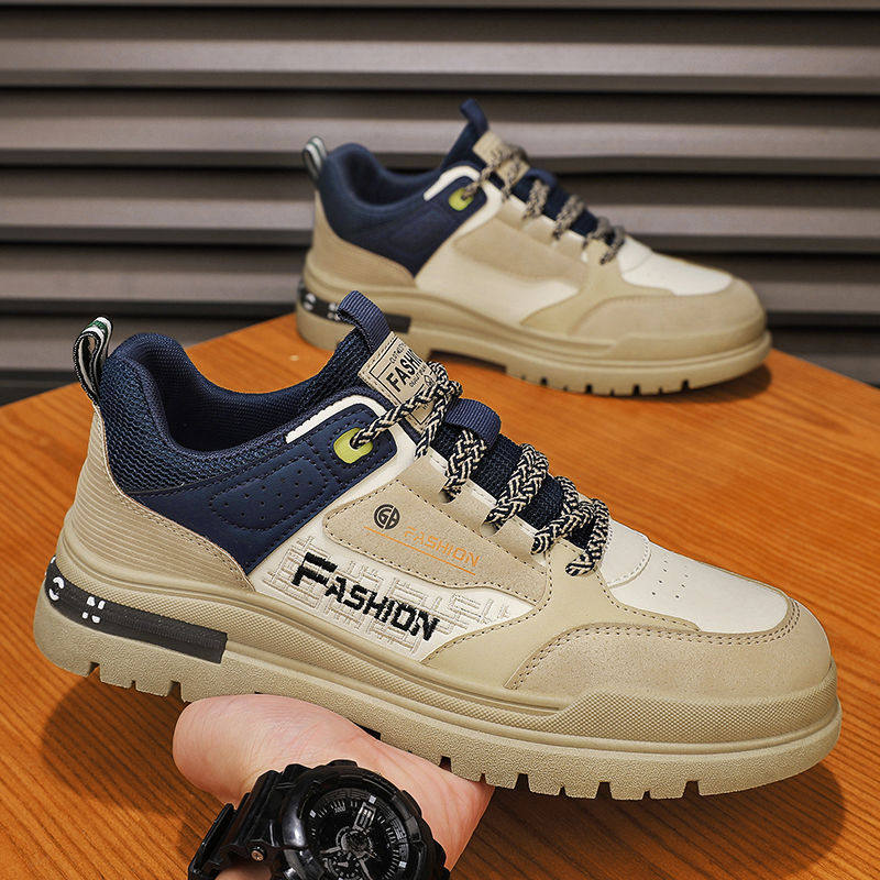 冬季机车男鞋防水防滑运动板鞋休闲上班工作马丁劳保潮鞋