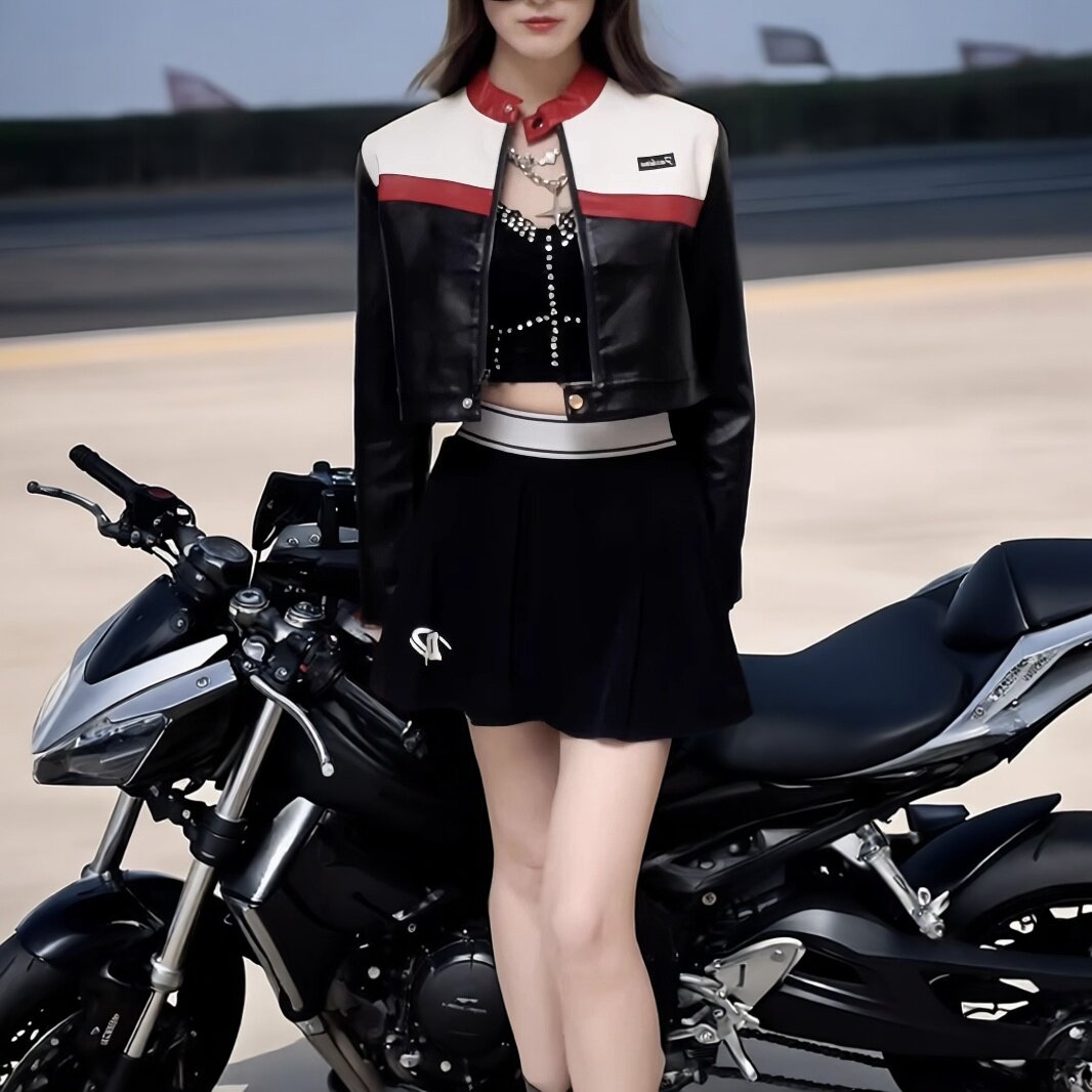 2026秋女摩托机车服皮衣外套夹克