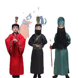 儿童古装话剧三国演义刘备张飞关羽桃园三结义曹操诸葛亮演出服装