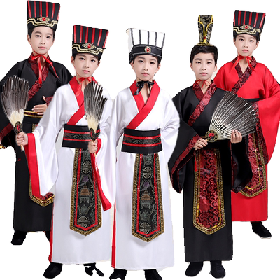 六一儿童诸葛亮古装服装男童古装汉服三国演义影视古装舞台演出服
