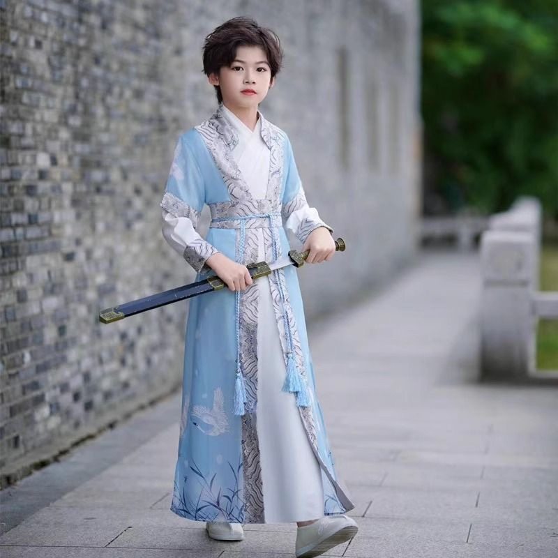 蔓沁媱2024汉服男童古风唐装