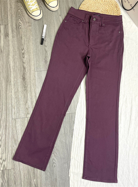 美式～外贸品质N家！复古梨型身材中腰弹力修身直筒牛仔长裤女