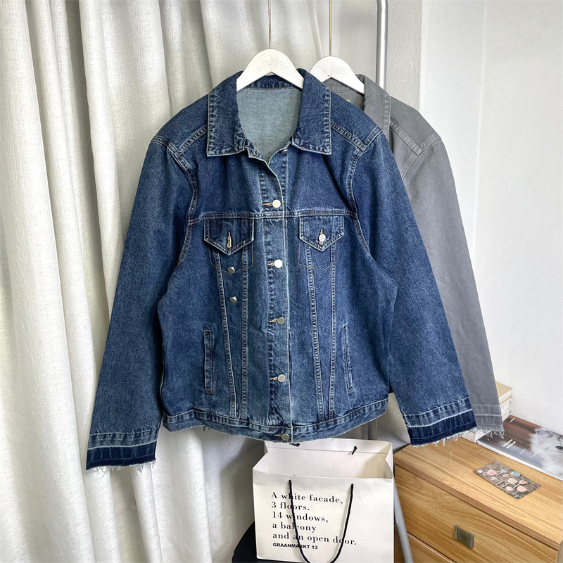 美式~重工廊形版型宽松牛仔外套