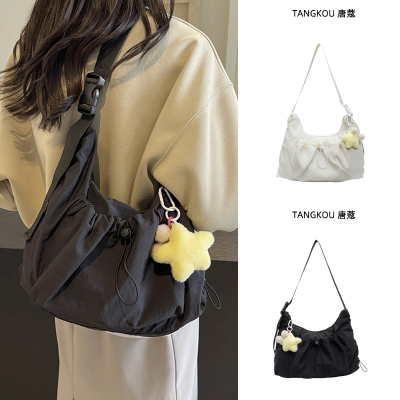 休闲轻便上课通勤单肩斜挎托特包