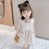 潮 女宝宝裙子夏洋气纯棉连衣裙小女孩夏装 女童连衣裙2023夏季 新款
