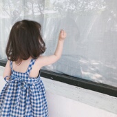 儿童洋气格子无袖 连衣裙夏季 长裙子 宝宝韩版 女童吊带裙2023年新款