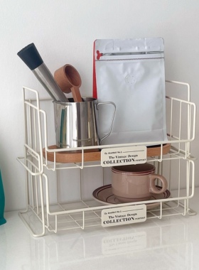 *Day N Night*可叠放铁艺置物架桌面厨房调料化妆品收纳架零食架