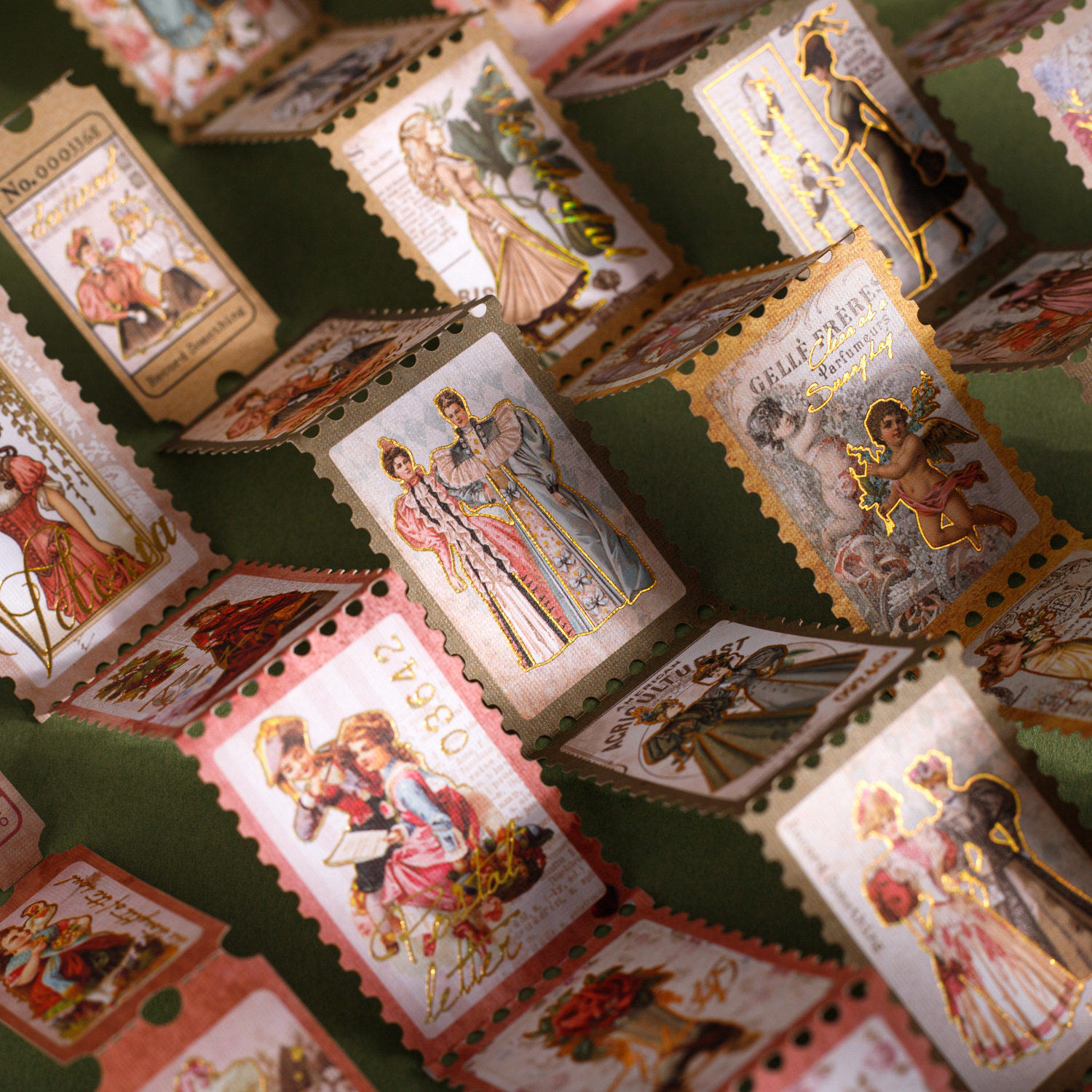 鎏金旧票系列长条贴纸20张入 复古人物烫金票据手帐装饰素材贴画,文具电教/文化用品/商务用品,贴纸/立体贴纸,淘宝优惠券,粉丝福利购,淘宝优惠卷