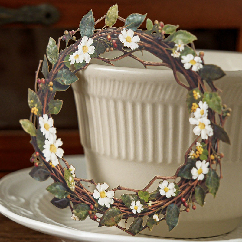 疏影入框系列素材纸14张入 复古镂空边框手账装饰拼贴打底背景纸