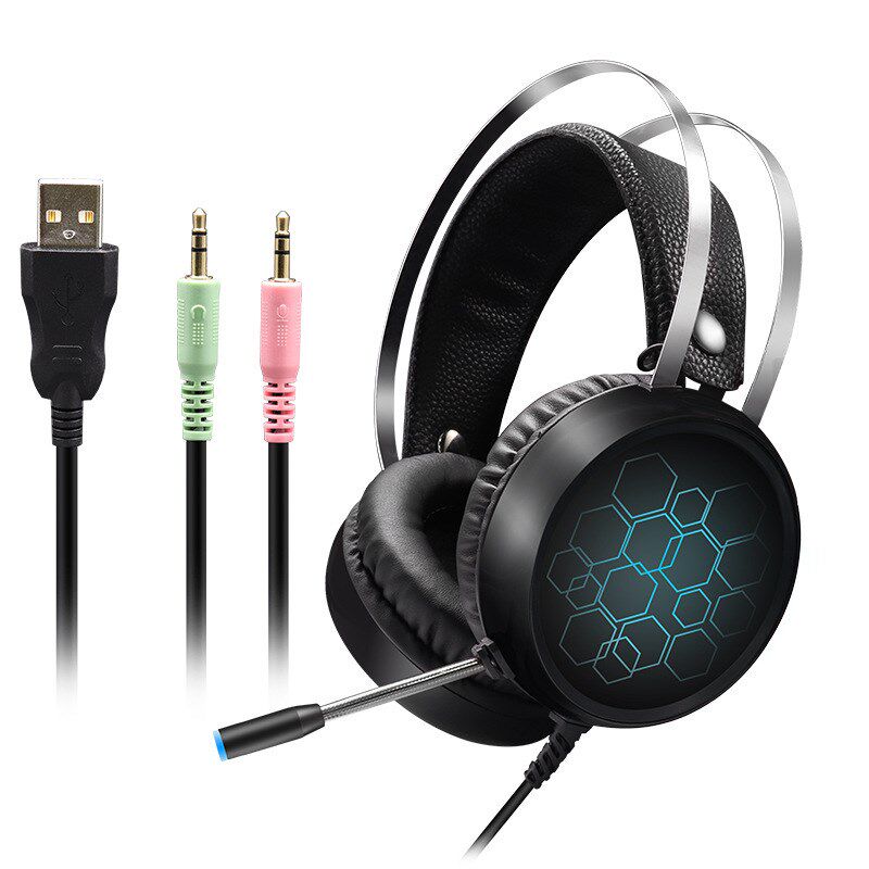 调音师X1USB 7.1声道吃鸡网吧网咖发光游戏语音lol头戴式耳机耳麦