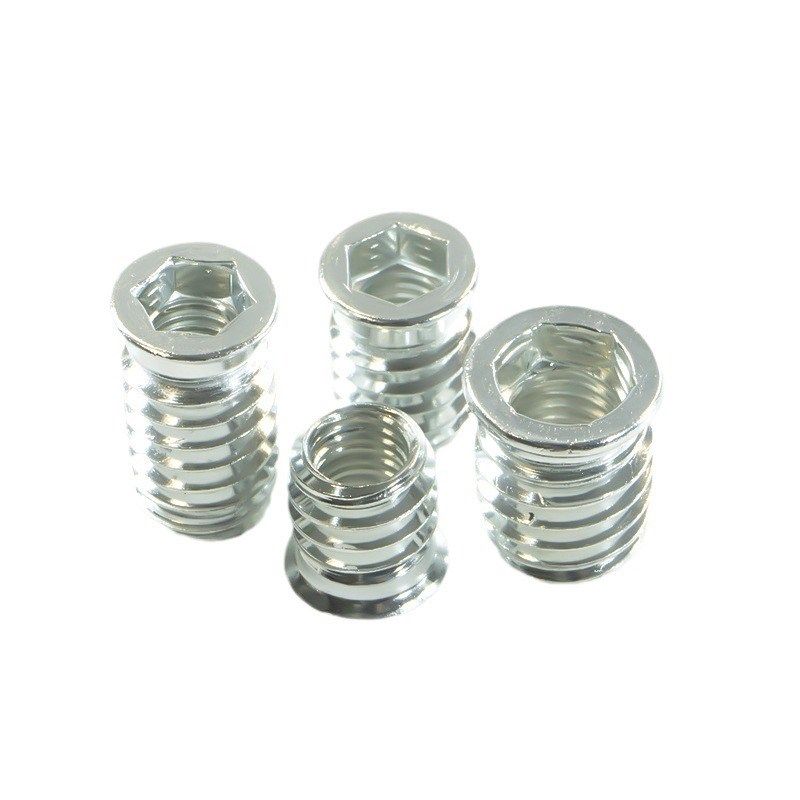 铁白锌沉头螺母家具五金配件直销铁内六角直通带介内外牙,五金/工具,螺母,淘宝优惠券,粉丝福利购,淘宝优惠卷