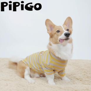 条纹卫衣高领宠物t狗狗衣服保暖纯棉四季可穿柯基腊肠柴犬屁屁狗