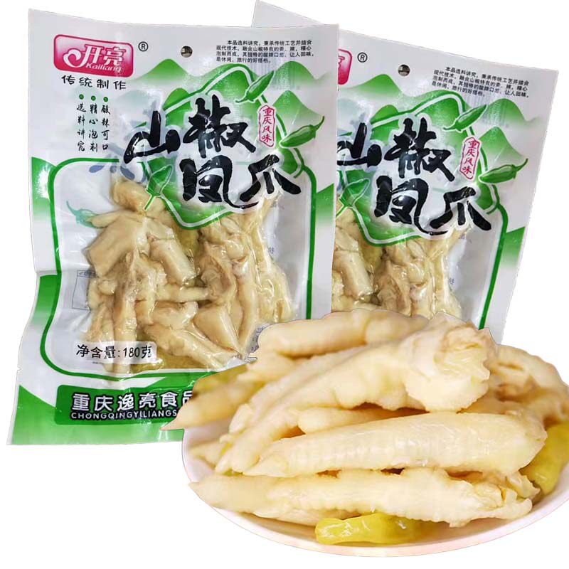 开亮重庆特产卤泡鸡爪山椒凤爪菜