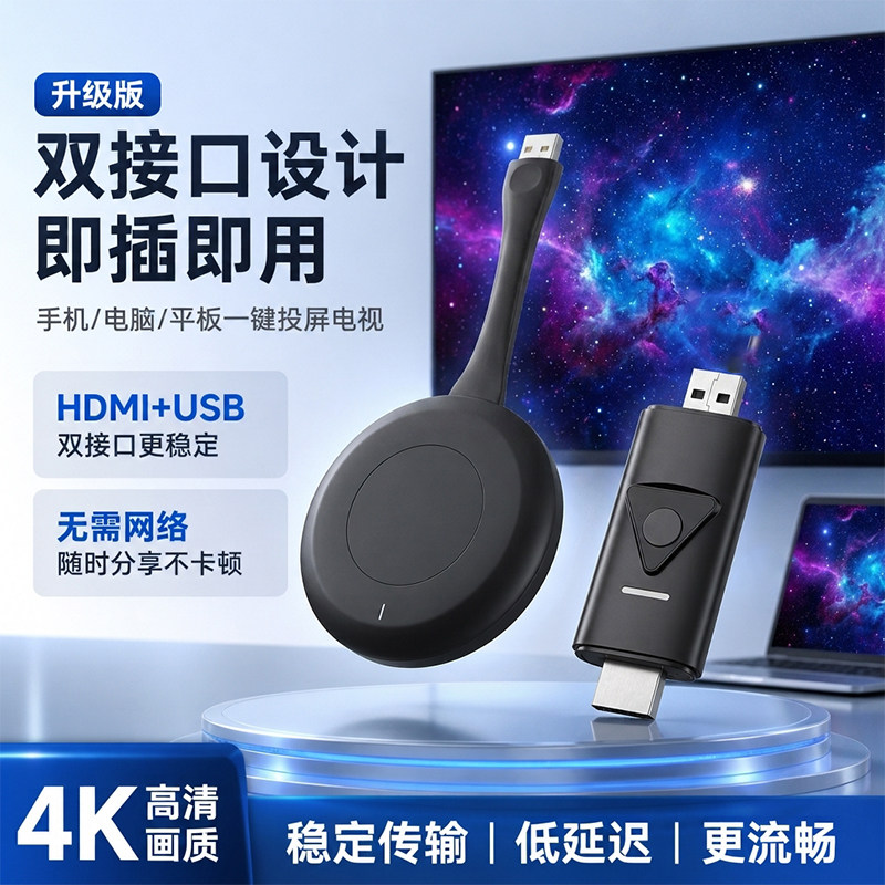 无线hdmi投屏器传输器手机连电视