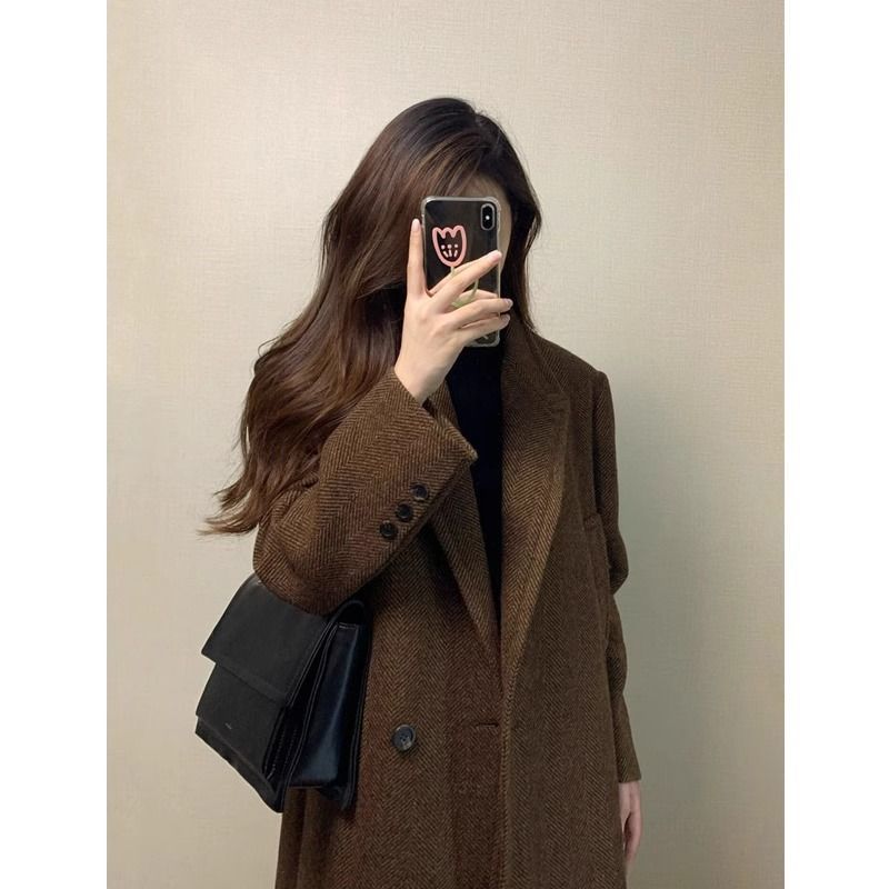 今年超好看毛呢外套女2025新款冬女士小香风中长款高级感气质大衣