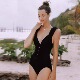 AMLLIVE连体泳衣女钢托聚拢海边度假性感游泳衣高级感连身泳装