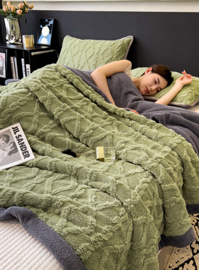 塔芙绒毛毯加厚舒棉绒盖毯牛奶绒办公室午睡珊瑚绒披肩沙发毯被子