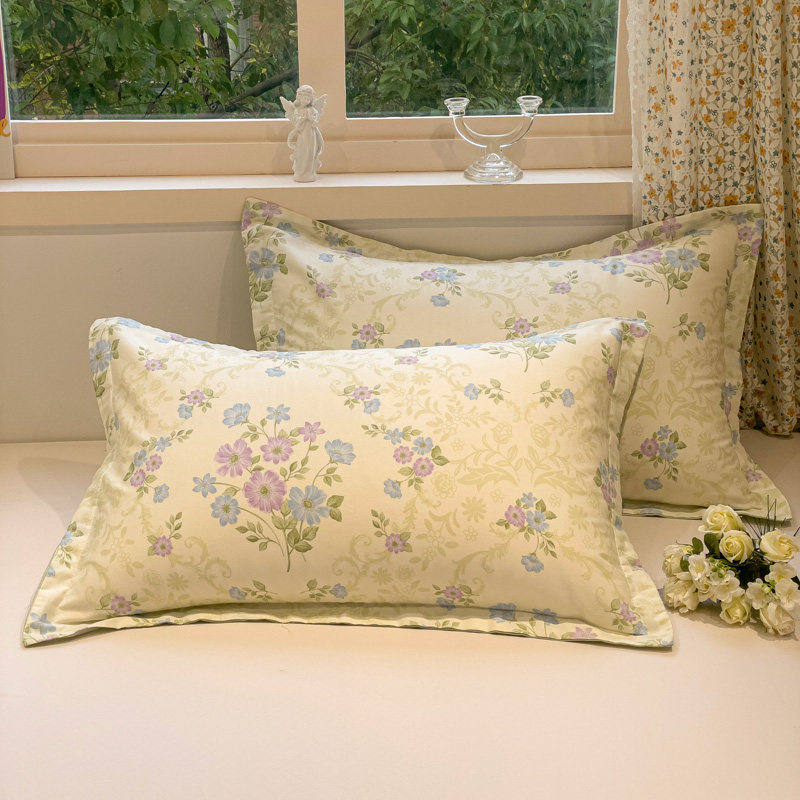 全棉印花枕头套一对装学生宿舍48x74cm纯棉枕芯罩单只装成人整男