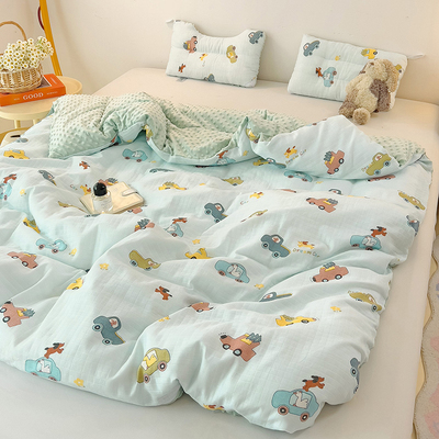 婴幼儿宝宝春秋被芯可拆洗全棉豆豆被纯棉毯被儿童幼儿园学生冬被